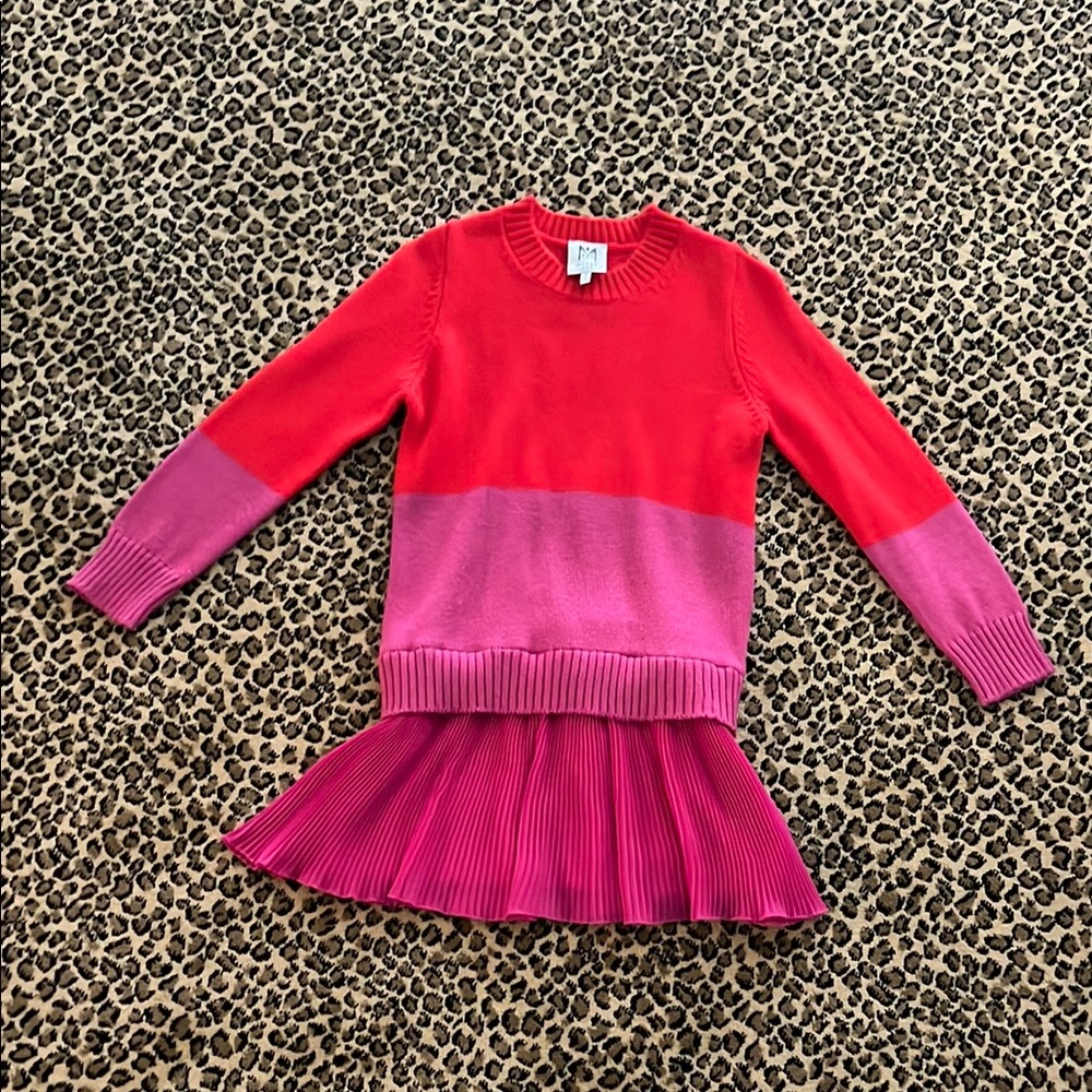 Milly Minis Size 10 Colorful Kids Sweater Dress
